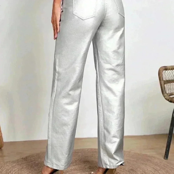Contemporary Straight Leg Jeans Silver - Picture 3 of 6